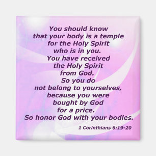 1 Corinthians 6:19-20 Magnet