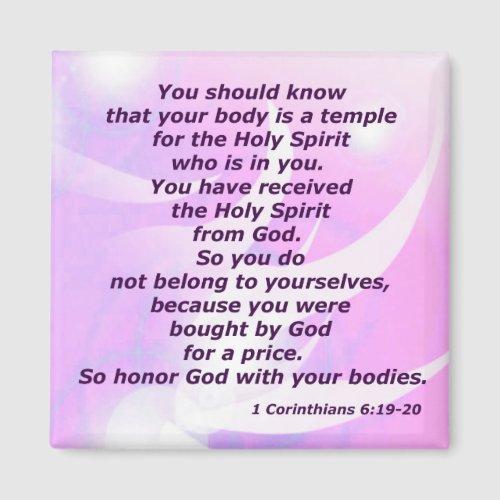 1 Corinthians 619_20 Magnet