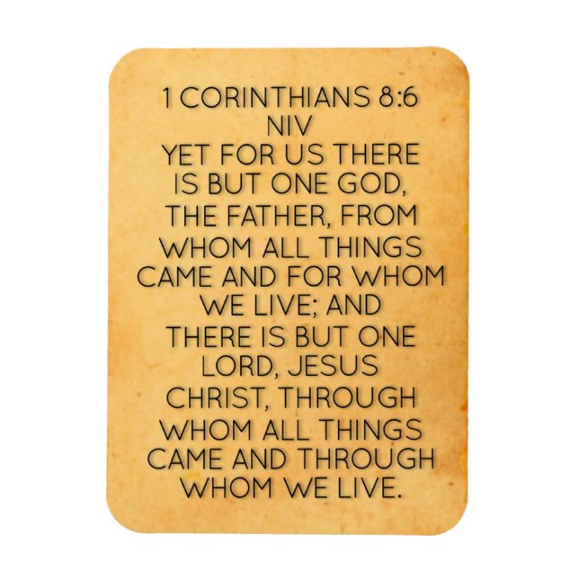 1 Corinthians 8:6 Bible Verse  Magnet (Vertical)