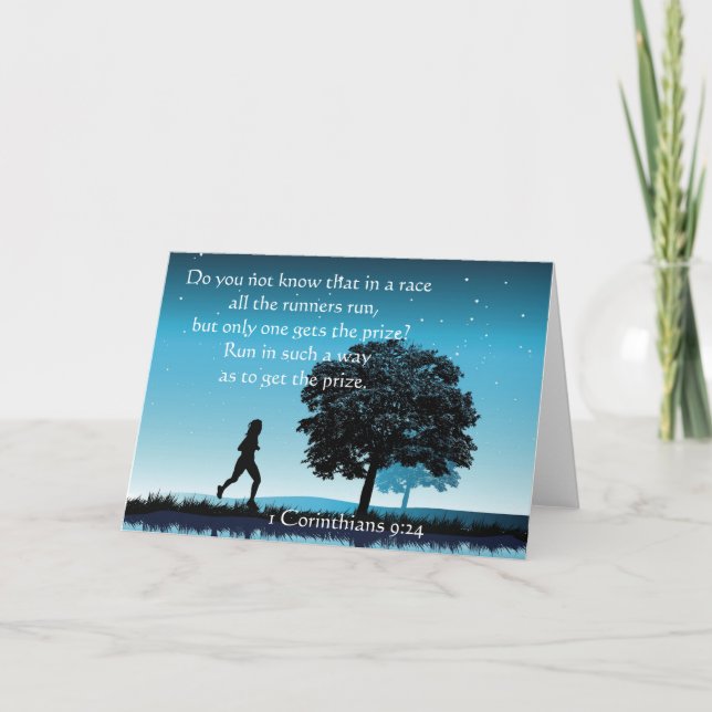 1 Corinthians 9:24 Card (Front)