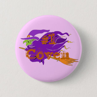 #1 Coven Classic Witch Button. Customize Me! Pinback Button