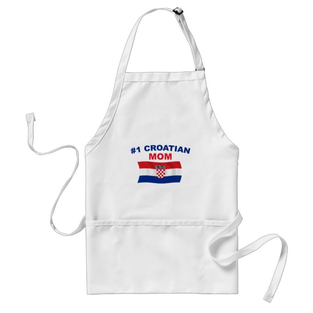 #1 Croatian Mom Adult Apron (Front)