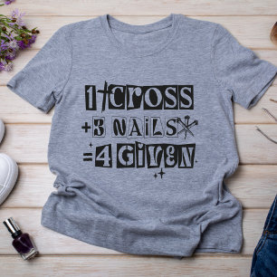1 Cross 3 Nails Forgiven Easter Trendy Black Tri-Blend Shirt