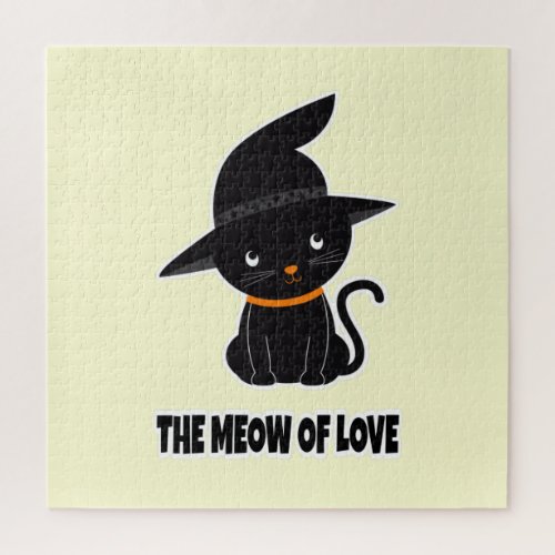 1cute beautiful black cat meow of love   jigsaw puzzle