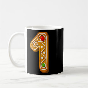 1 Cutest Capital Christmas Cookie Alphabet Number Coffee Mug