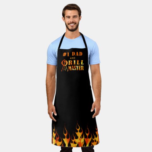1 DAD and GRILL MASTER Flames Apron