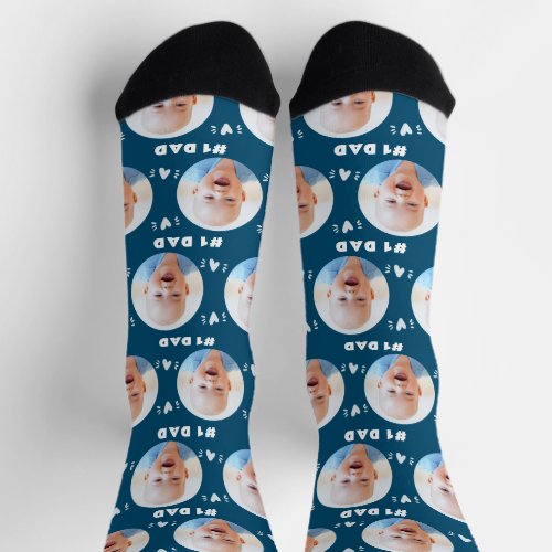 1 Dad Baby or Child Photo Fathers Day Socks