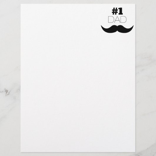 #1 Dad Black Mustache - Number One (Front)