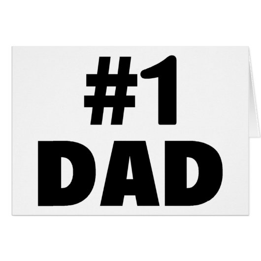 #1 Dad (Blk) Cards (Front Horizontal)