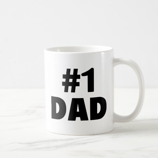 #1 Dad (Blk) Coffee Mug (Right)