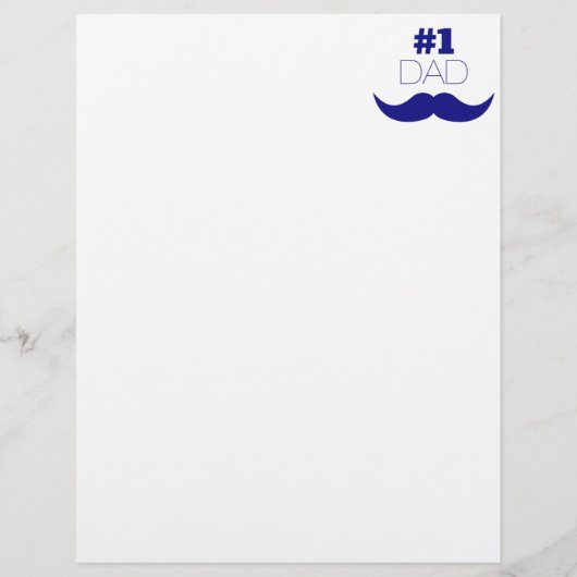 #1 Dad Blue Mustache - Number One (Front)