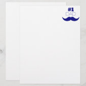 #1 Dad Blue Mustache - Number One (Front/Back)