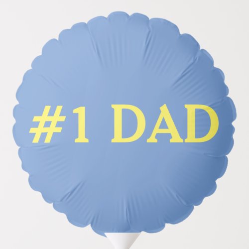 1 Dad Blue Yellow  Balloon