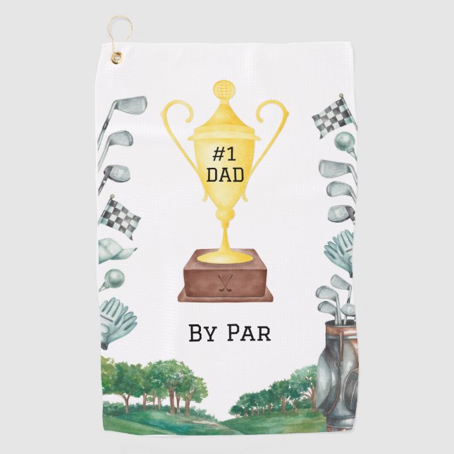 #1 Dad by Par Golf Towel (Front)