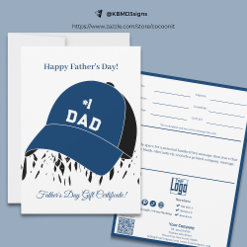 #1 Dad Cap Happy Father's Day Gift Certificate