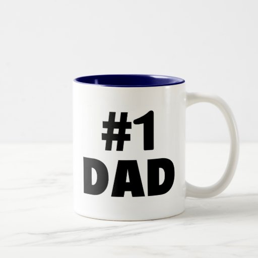 #1 Dad Two-Tone Coffee Mug | Zazzle