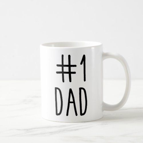 1 Dad Coffee Mug Number One Dad Fathers Day Coffee Mug