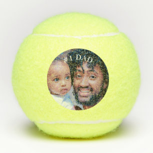 #1 DAD Custom Photo TENNIS BALLS