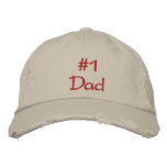 # 1 Dad Embroidered Baseball Cap at Zazzle