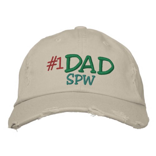 1 DAD     EMBROIDERED BASEBALL CAP