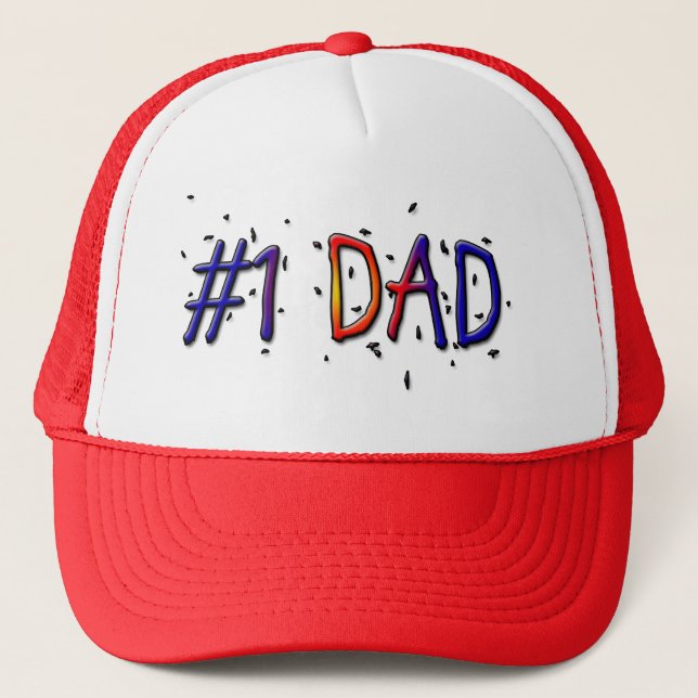 #1 Dad Father's Day Ball Cap (Front)