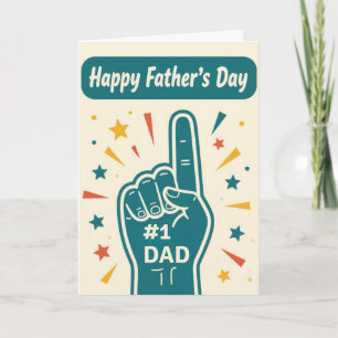 #1 DAD Father's Day Card