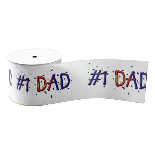#1 Dad Father's  Day Gift Ribbon
