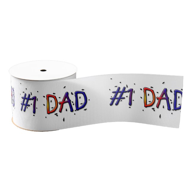 #1 Dad Father's  Day Gift Ribbon (Spool)