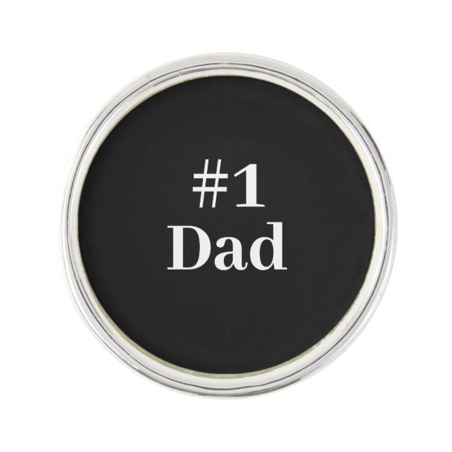 #1 Dad Father's Day   Lapel Pin (Front)