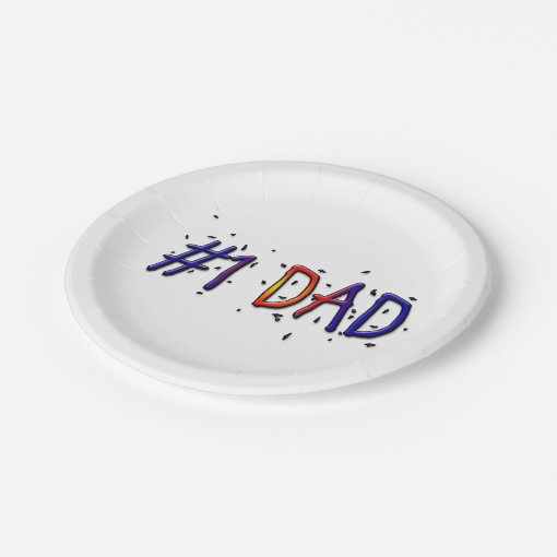1 Dad Father's Day Paper Plates Zazzle