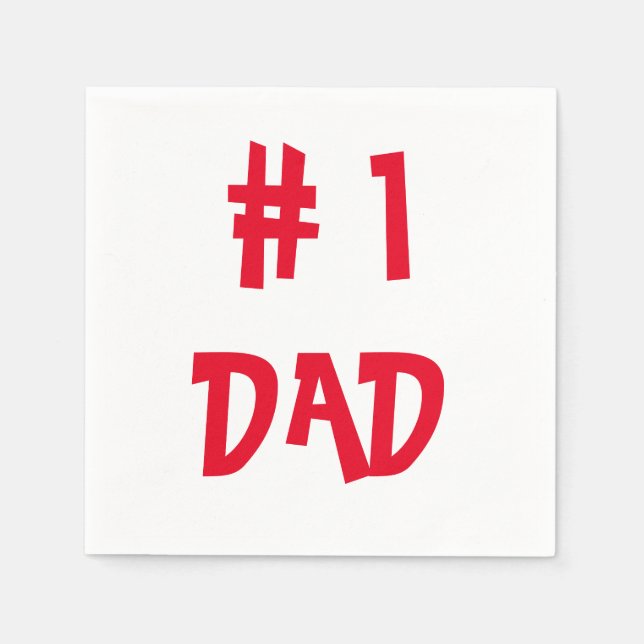# 1 Dad - Funny Father Gift Napkins (Front)