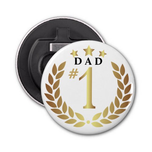 1 DAD Gold Fathers Day Bottle Opener