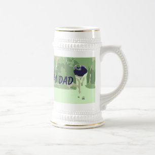 #1 Dad Golfer Beer Stein