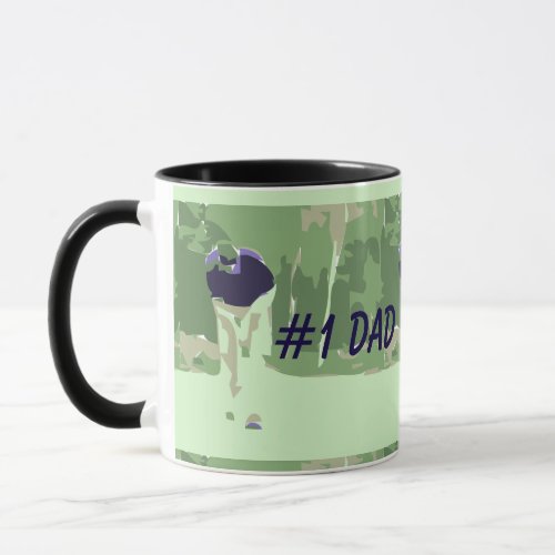 1 Dad Golfer Ringer Mug