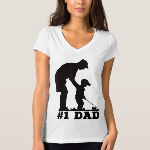 1 Dad Golfing Golf Fathers Day Father Son Tee