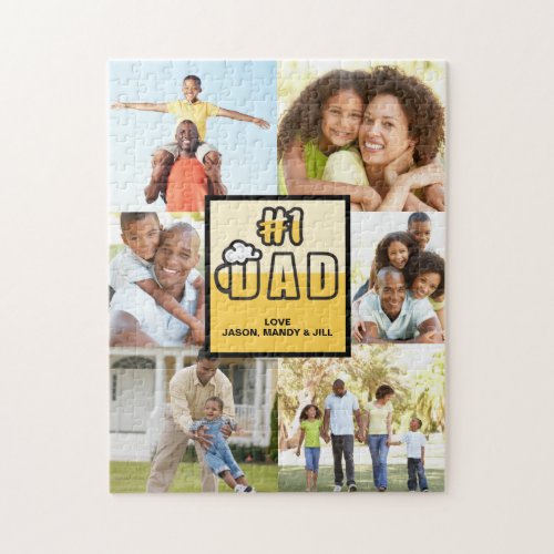 1 Dad Happy Fathers Day Beer Theme Photo Jigsaw Puzzle