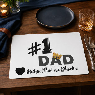 #1 Dad Love Personalized Placemat