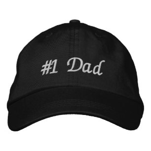 #1 Dad (Number One Dad) Father's Day Embroidered Baseball Hat