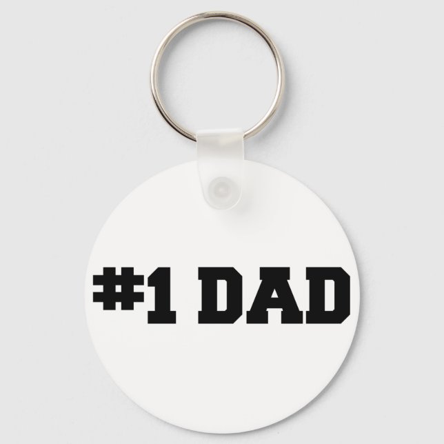 #1 Dad | Number One Dad | Happy Father's Day Keychain (Front)