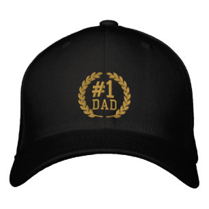 #1 DAD Number One Embroidery Embroidered Baseball Cap