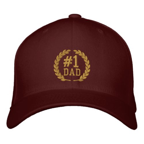 1 DAD Number One Embroidery Embroidered Baseball Cap