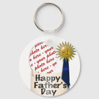 #1 Dad Photo Frame Keychain