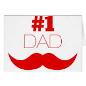 #1 Dad Red Mustache - Number One (Front Horizontal)