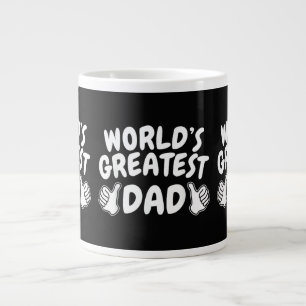 1 dad Shirt Number 1 dad World's Greatest dad Giant Coffee Mug