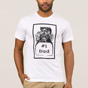 #1 Dad Vintage Drawing T-Shirt