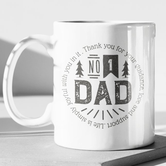 #1 Dad Vintage Father's Day Coffee Mug (Creator Uploaded)