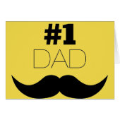#1 Dad Yellow and Black Mustache - Number One (Front Horizontal)
