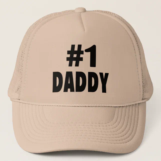 #1 Daddy Trucker Hat | Zazzle