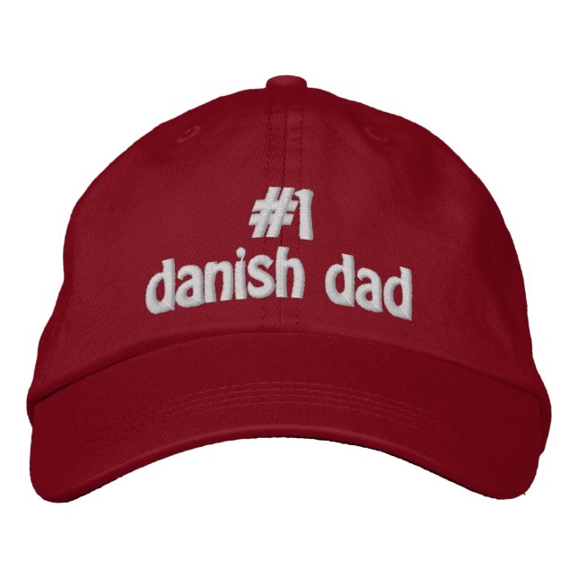 #1 Danish Dad Embroidered Baseball Cap (Front)