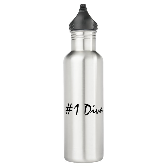 # 1 Diva  Stainless Steel Water Bottle (Right)